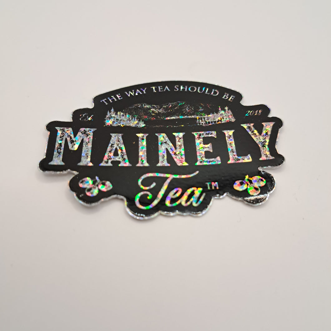 Mainely Tea Glitter Sticker
