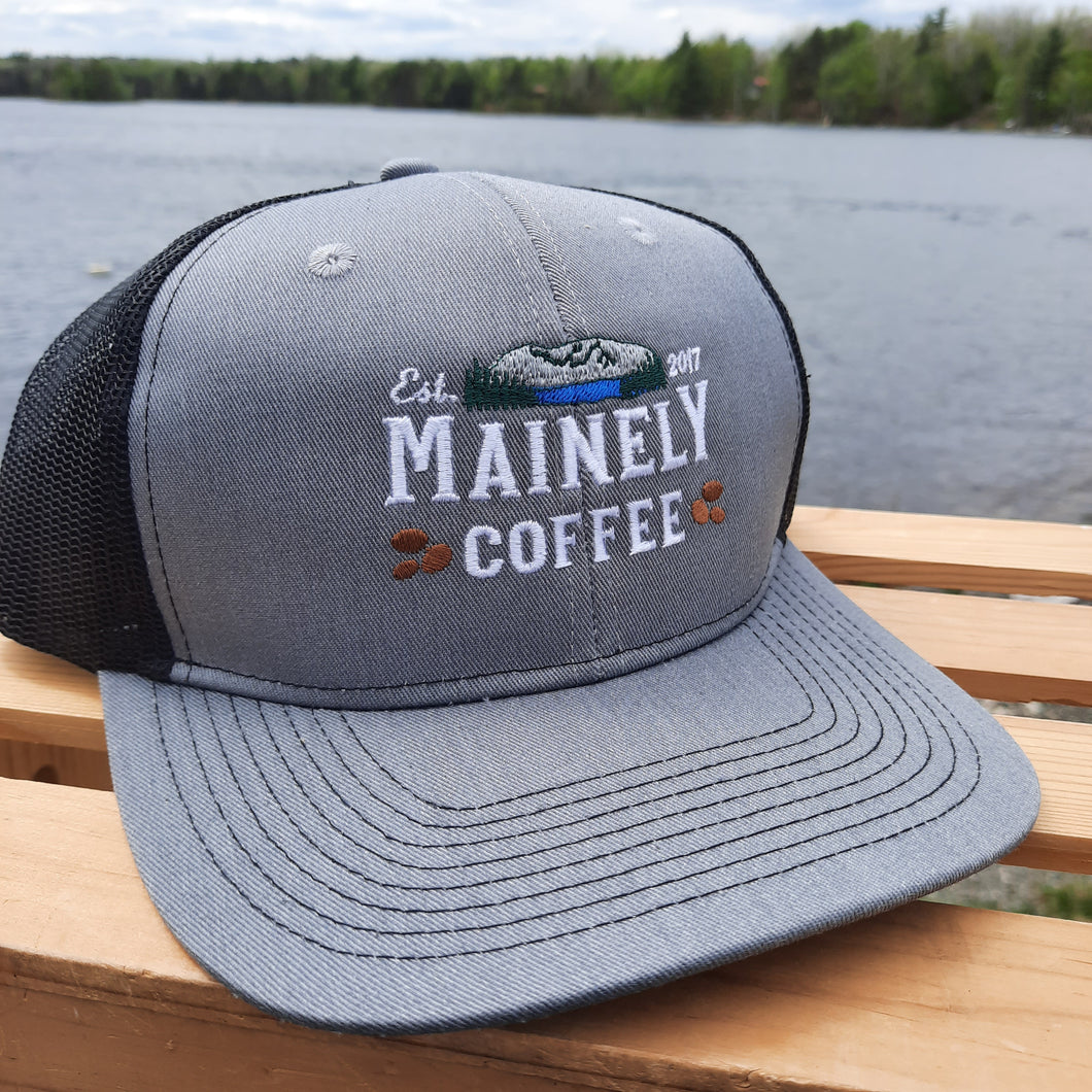 Mainely Coffee Embroidered Snapback Trucker Cap