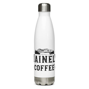 Botella de agua de acero inoxidable con logotipo de Mainely Coffee