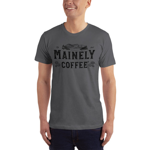 Camiseta con logotipo de Mainely Coffee, fabricada en EE. UU.