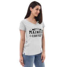 Mainely Coffee Logo Women’s recycled v-neck t-shirt